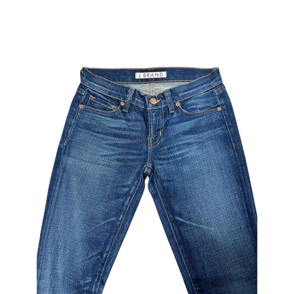 J Brand Jeans Size 25 Low Rise Pencil Leg Dark Fashion Wash 32" Inseam - Picture 7 of 9